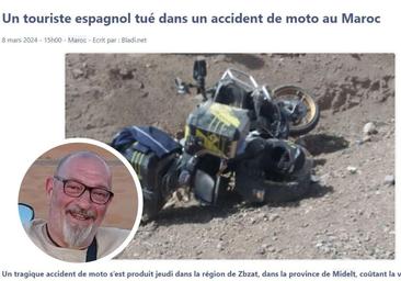 Muere un vallisoletano en un accidente de moto durante una ruta en Marruecos