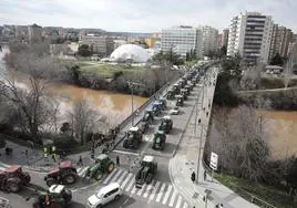 Tractorada por las calles de Valladolid el pasado 14 de febrero.