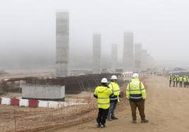 Obras de la autovía del Duero en su tramo Quintanilla de Arriba-Olivares de Duero en diciembre.