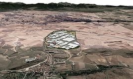 Montaje gráfico de la ampliación del polígono Los Hitales que se quiere realizar en el término municipal segoviano.