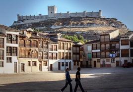 Imagen de archivo de la plaza del Coso de Peñafiel.