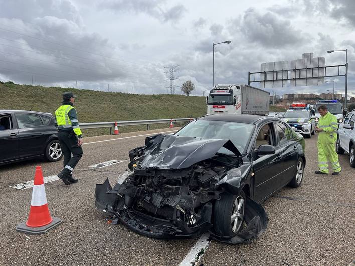 Accidente en la A-62 a la altura de Zaratán