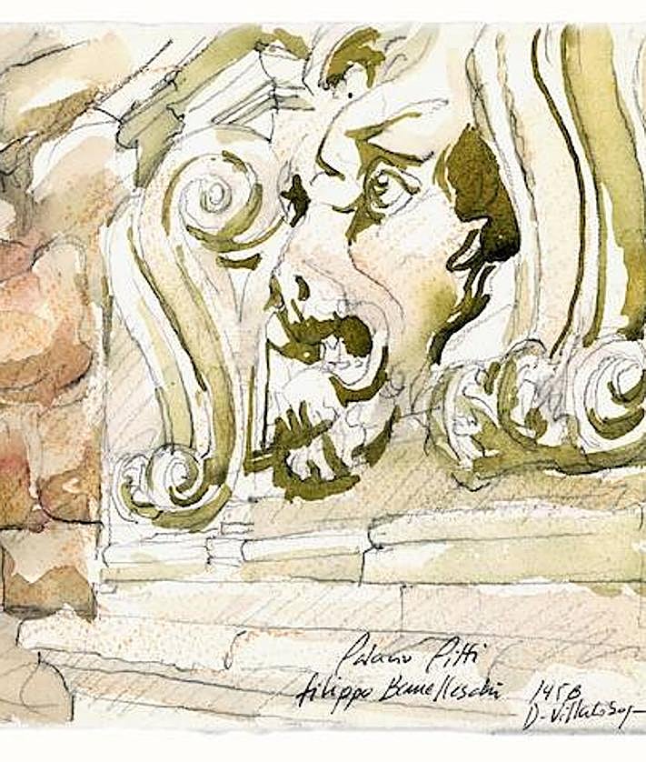 Imagen secundaria 2 - Tres dibujos de Daniel Villabos de Venecia, Roma y Florencia.