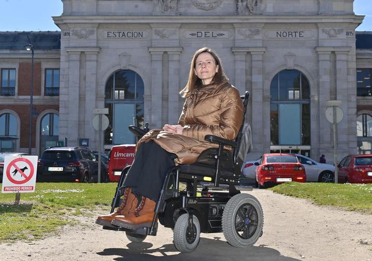 Teresa de Prado, en la estación Campo Grande de Valladolid.