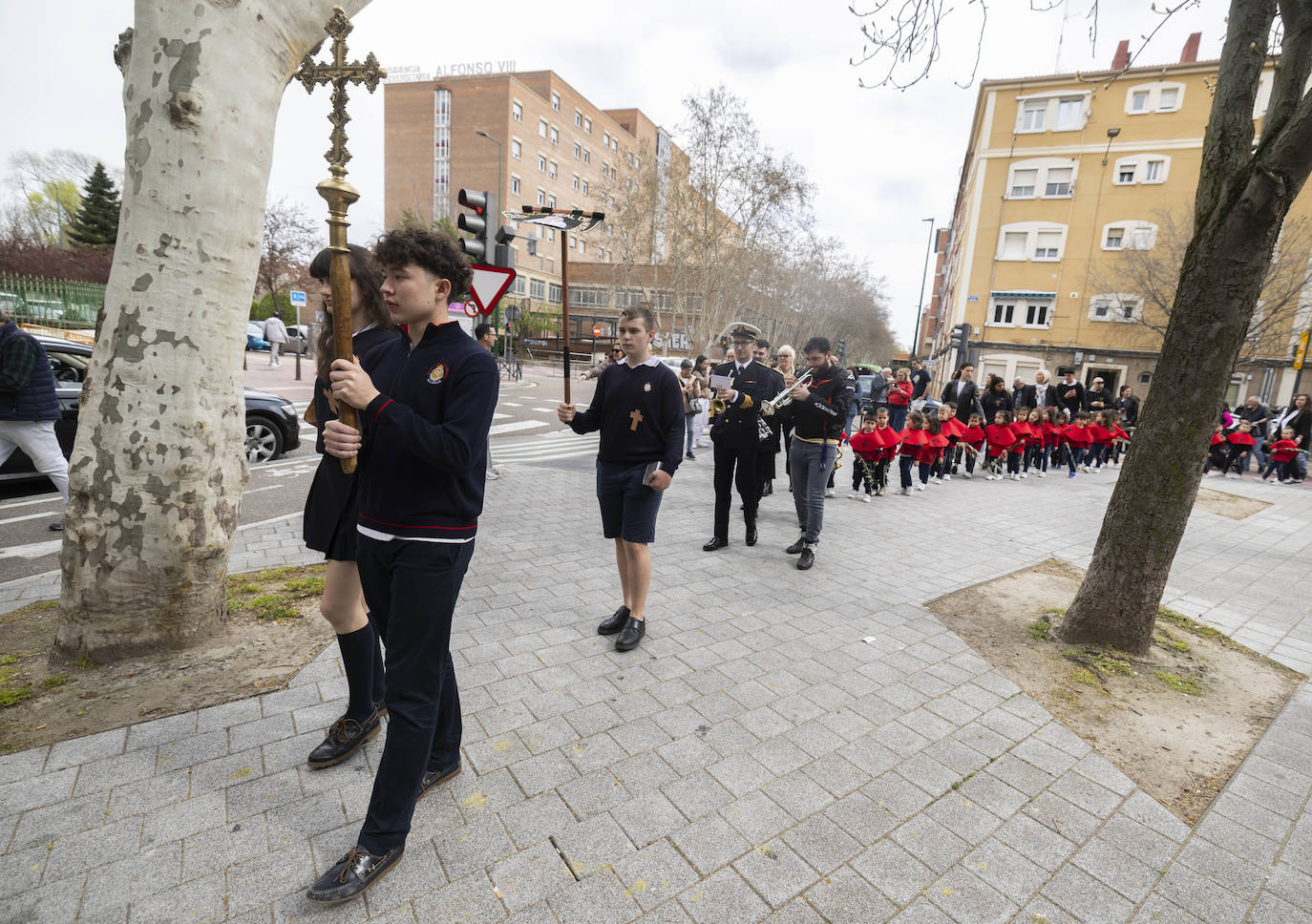 Las imágenes de la procesión protagonizada por los escolares vallisoletanos