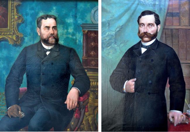 Retrato de Paciano Ucieda Quiroga y don Jovino Ucieda Quiroga.