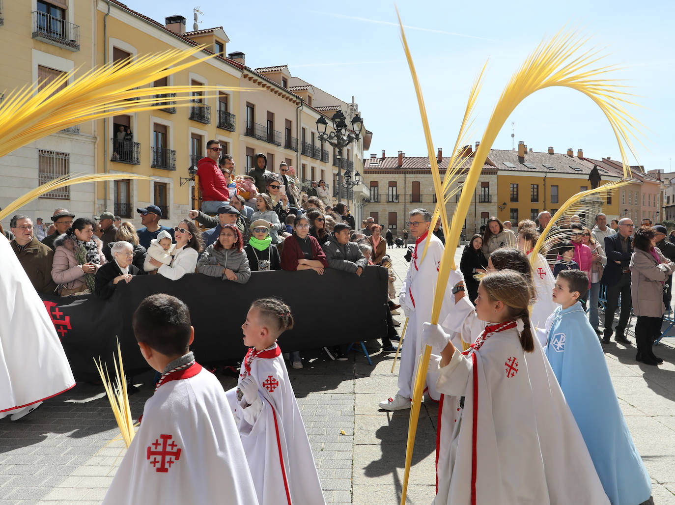 Jesús entra triunfante en la Plaza Mayor de Palencia