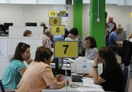 Campaña de la Renta en Valladolid, en imagen de archivo.