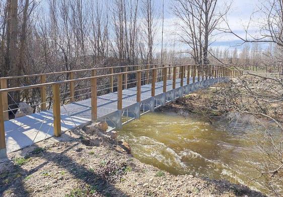 Imagen del río Ucero en El Burgo de Osma hace unos días.