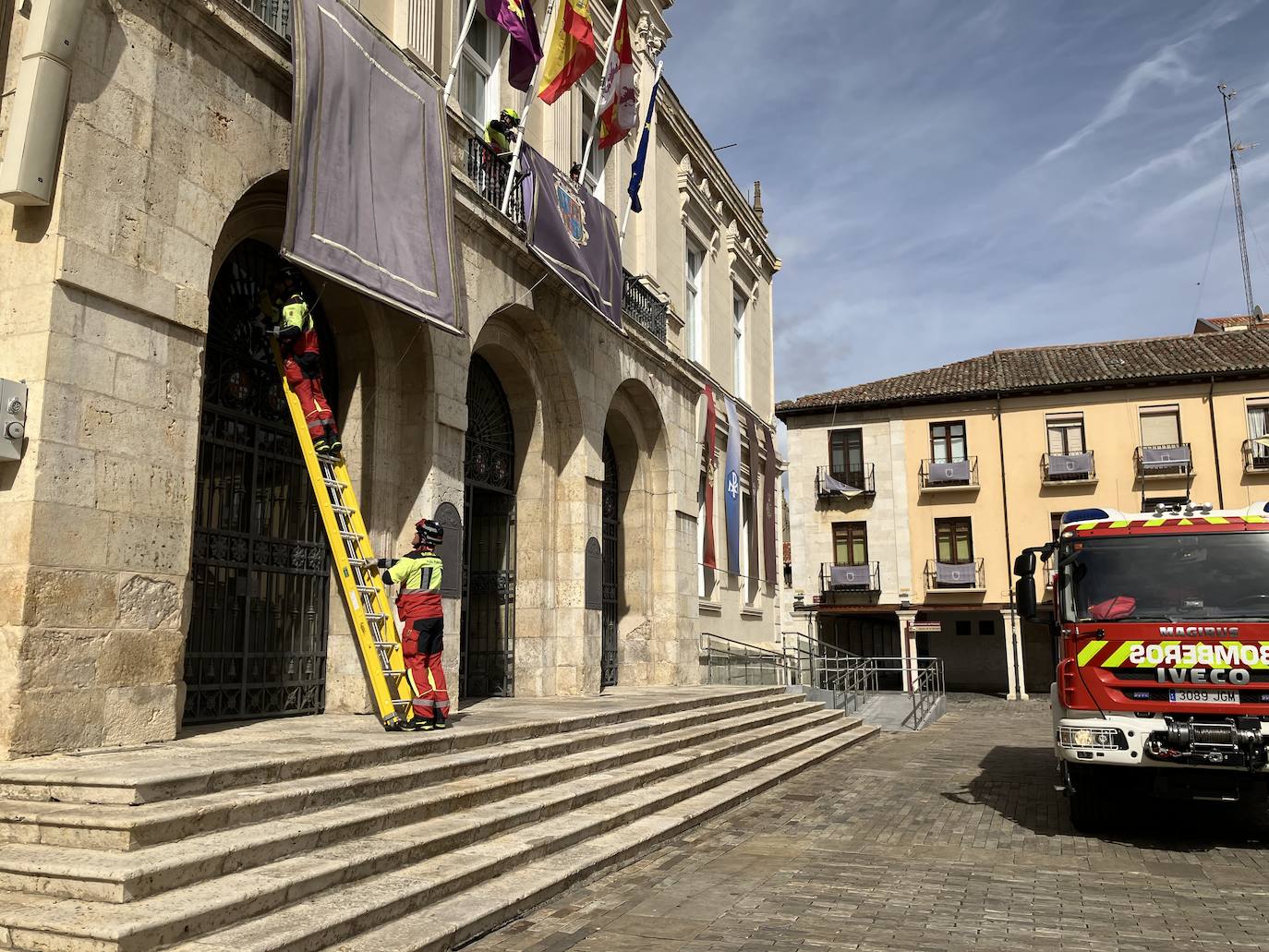 Palencia sufre los efectos del fuerte viento