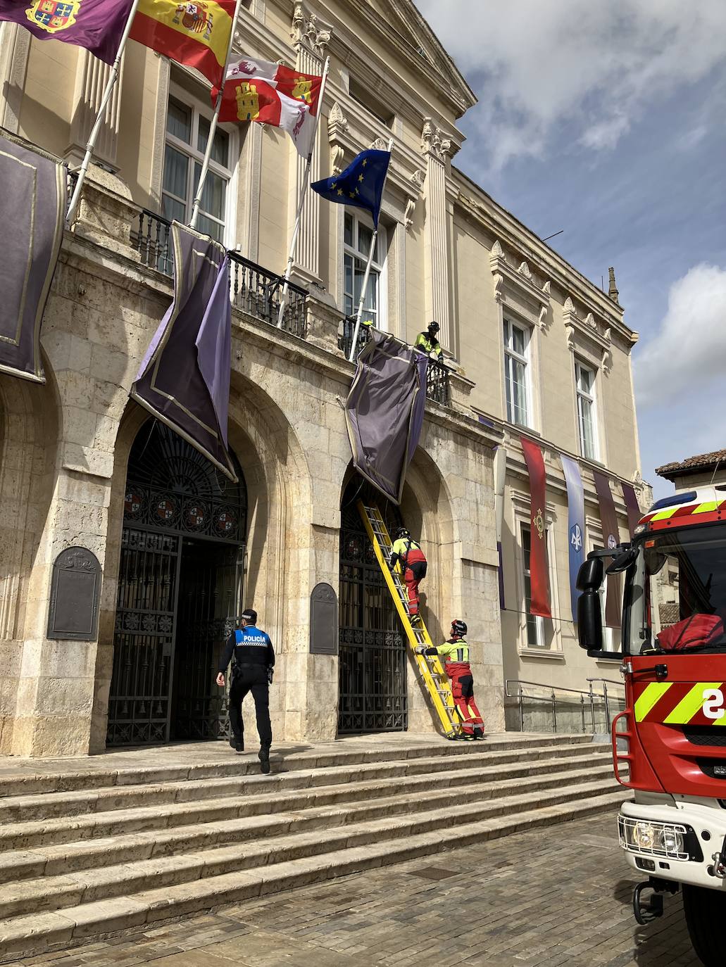 Palencia sufre los efectos del fuerte viento