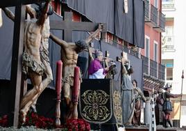 Sermón de las Siete palabras, el año pasado en la Plaza Mayor de Valladolid.