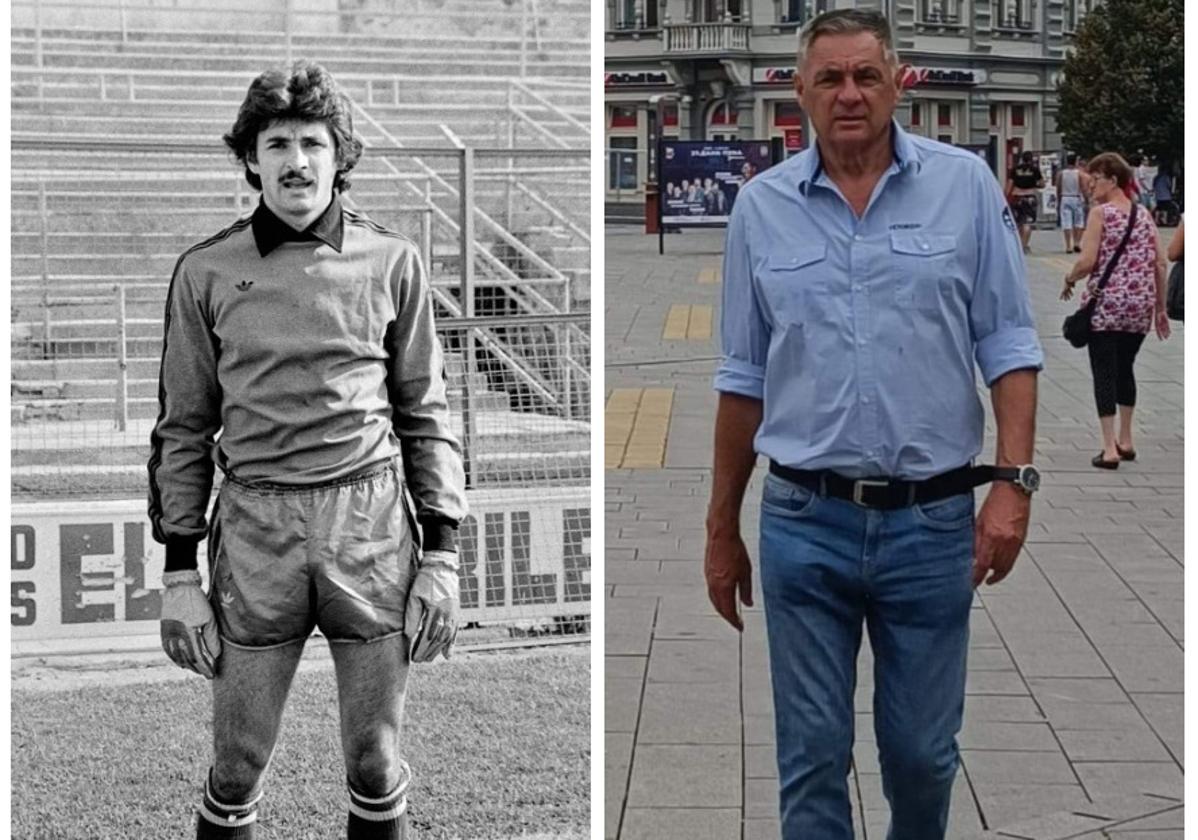 Cuarenta y cinco años separan estas dos fotografías de Radoslav Bebic, el guardameta yugoslavo que militó dos temporadas en el Real Valladolid y que a pesar del tiempo transcurrido, no ha olvidado su experiencia en el viejo Zorrilla.