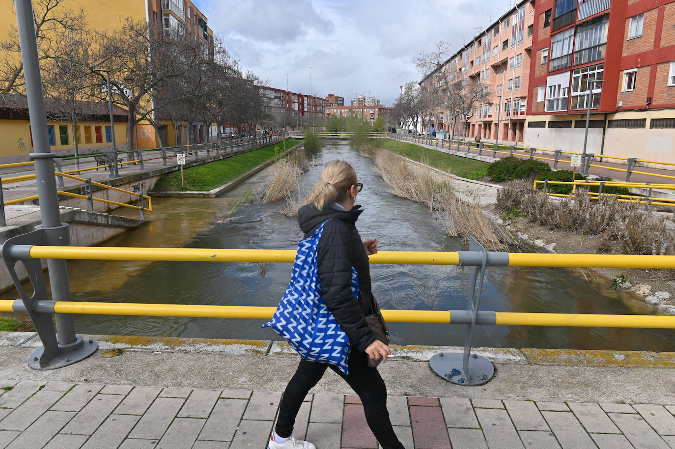 Crecida en los ríos de Valladolid después del temporal Nelson