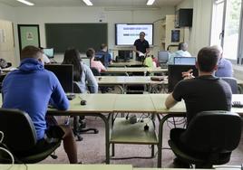 Alumnos de una FP en un instituto de Valladolid.