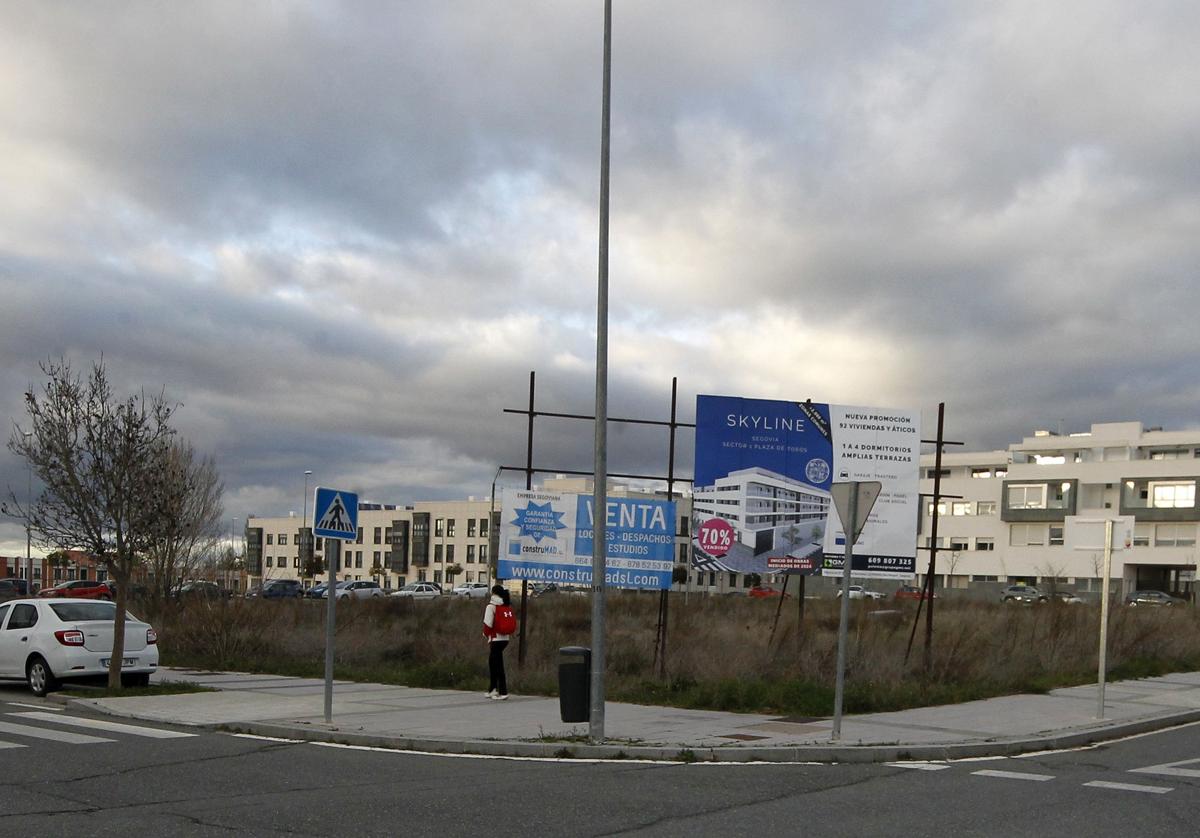 Parcela en Segovia de la futura promoción de viviendas.