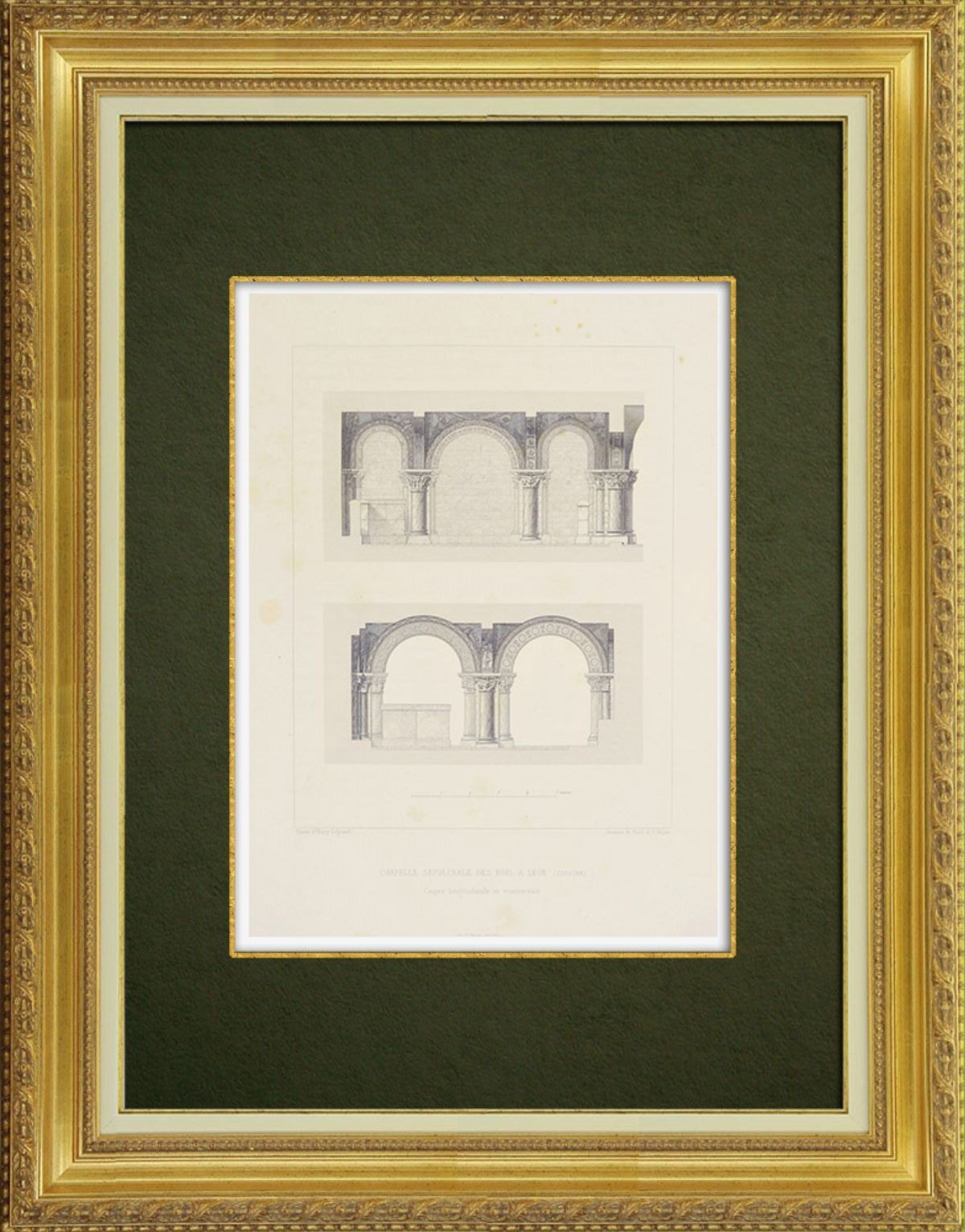 San Isidoro; grabado original en talla dulce sobre acero dibujado por Legrand, grabado por Sulpis. 1863.