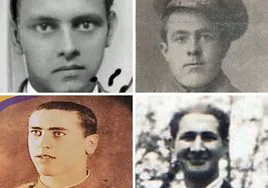 De arriba a abajo y de izquierda a derecha, Carmelo Delgado, Ángel Egaña, Eugenio García y Emilio Pedrero.