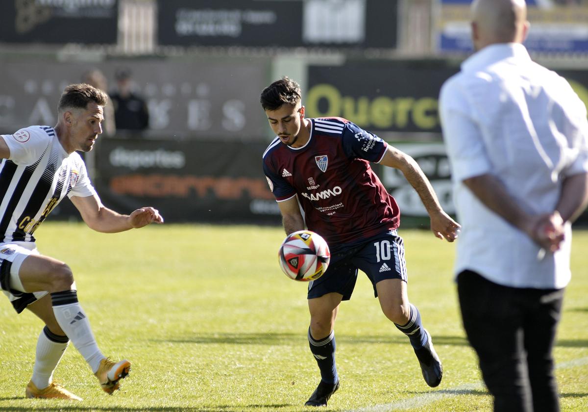 Javi Borrego, durante el partido.