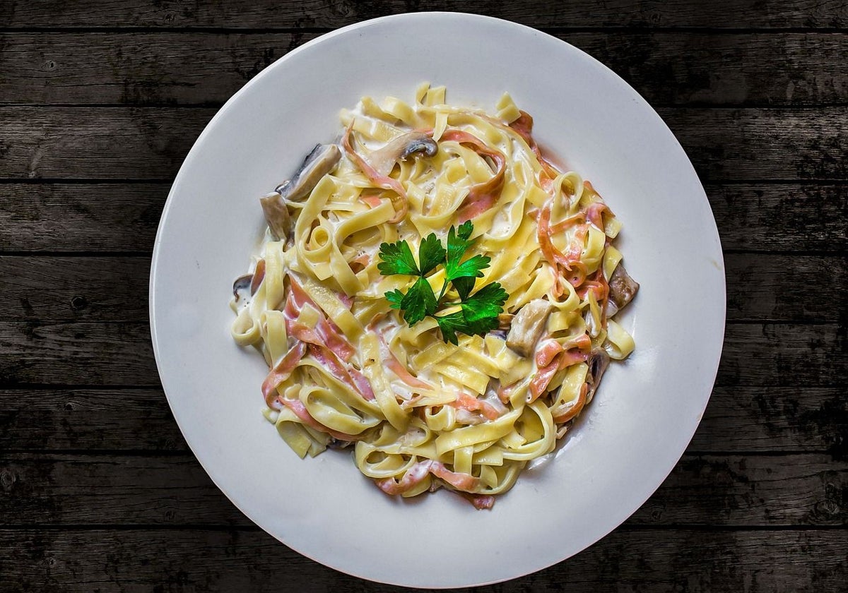 Tagliatelle a la carbonara