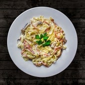 Tagliatelle a la carbonara
