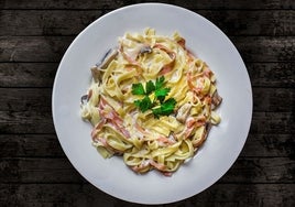 Tagliatelle a la carbonara