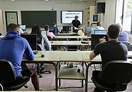 Alumnos de una FP en un instituto de Valladolid.