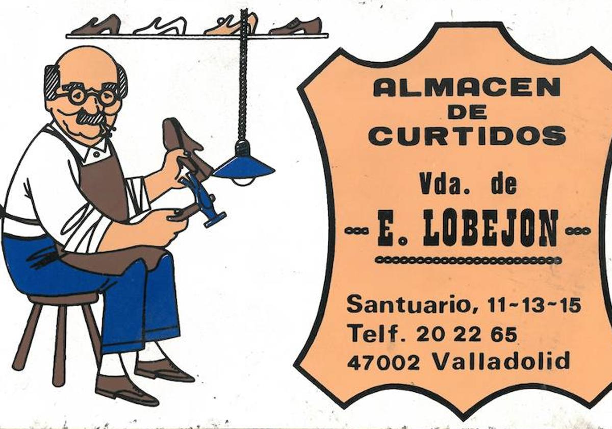 Imagen principal - Anuncio del comercio familiar -entonces viuda de E. Lobejón-. Abajo, fachada del comercio de Vicente Catalina Lobejón, en la calle Cervantes. Y Eutiquiano Lobejón Sánchez, hijo de Benito.