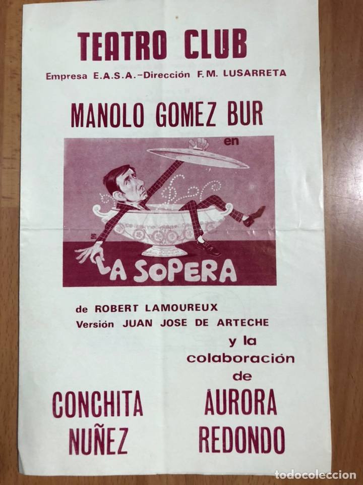 Ilustración del programa de mano de la obra 'La sopera'.