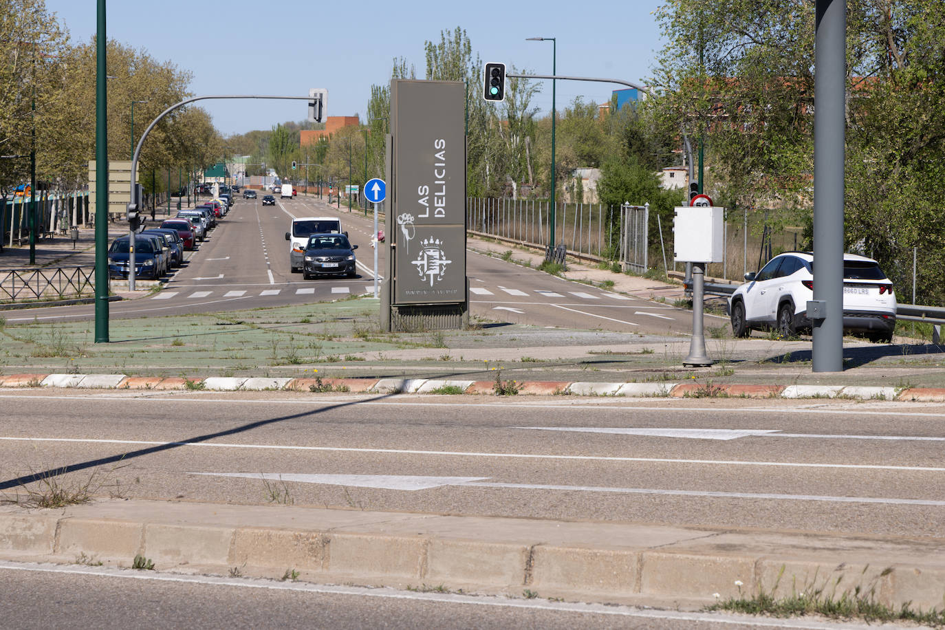 Lugar del accidente, en la confluencia entre la avenida de Madrid y el paseo de Juan Carlos I.