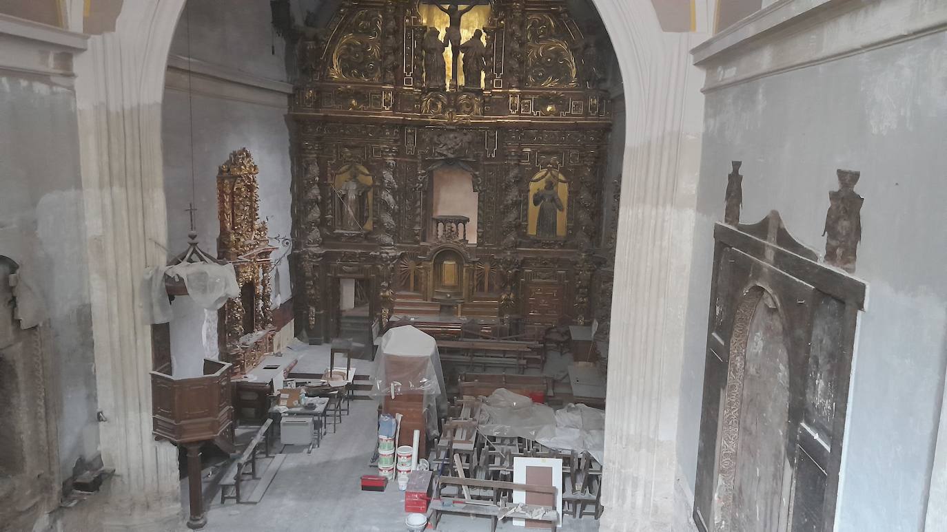 Las imágenes del antes y el después de la iglesia del Rosarillo