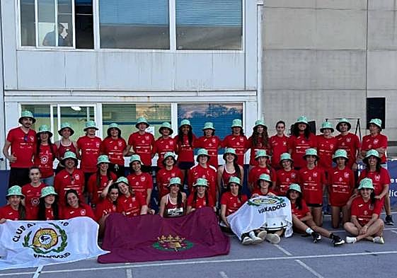 El Club Atletismo Valladolid después de la competición.