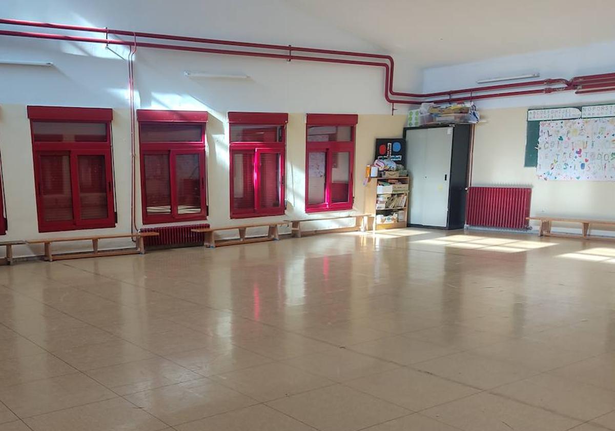 Espacio del colegio Santa Clara donde se instalará el comedor.