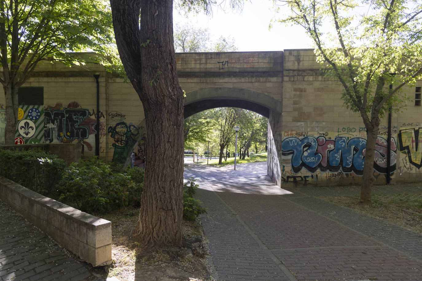 El anfiteatro de Parquesol antes del mural