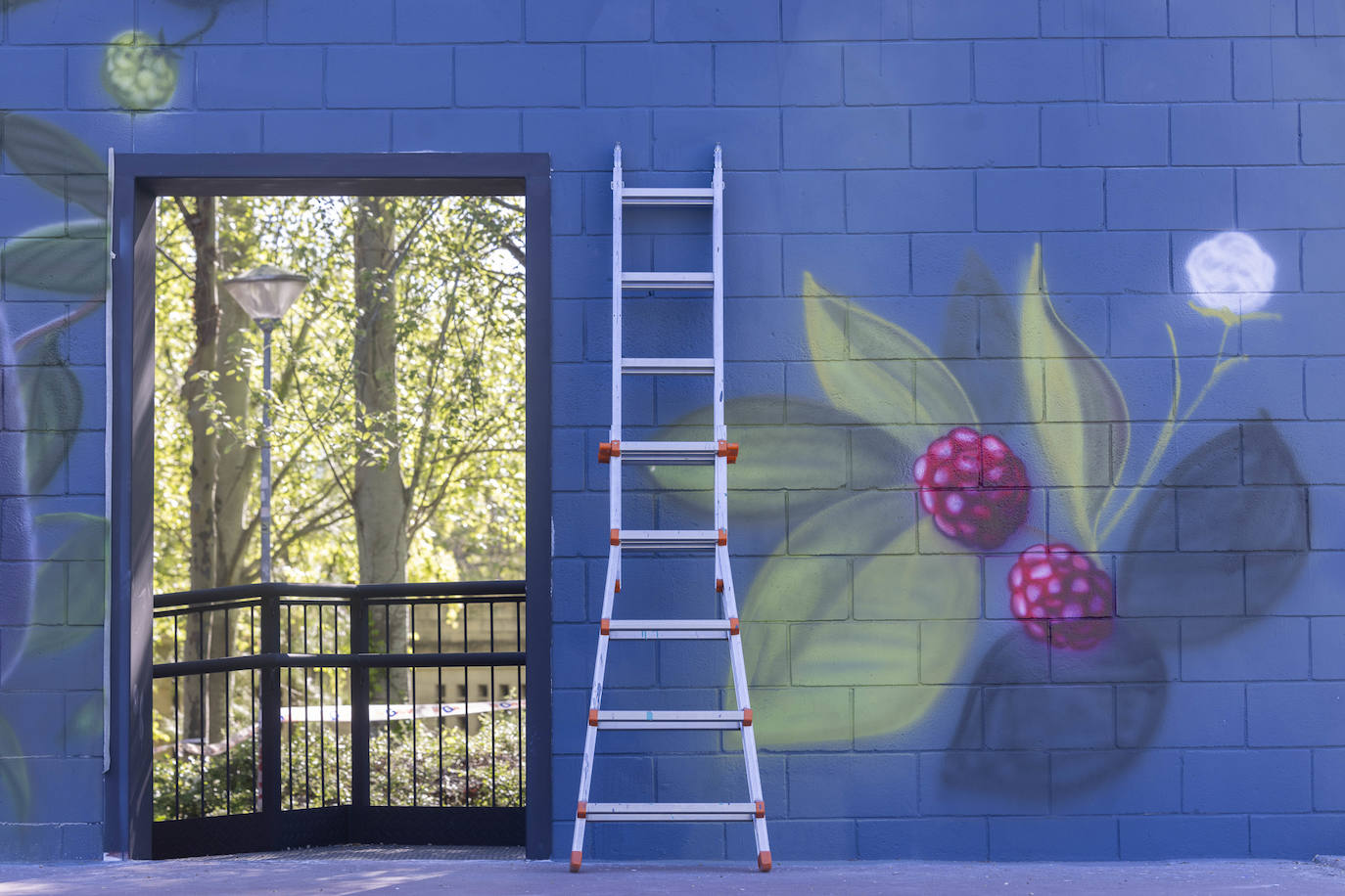 Anfiteatro de Parquesol con el nuevo mural