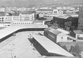 Panorámica de la estación de autobuses en 1972, el año de su inauguración.