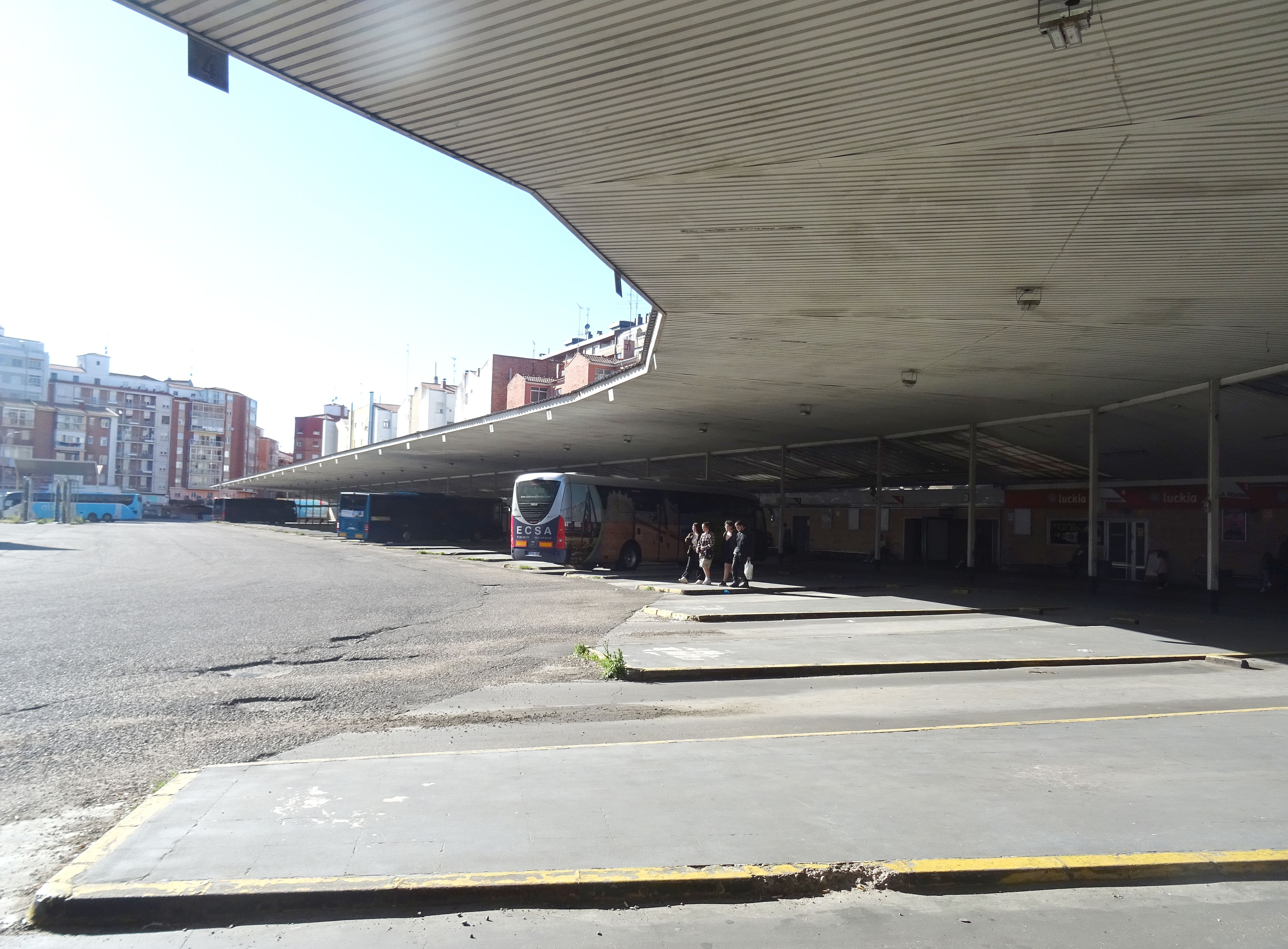 Dársenas de la estación de autobuses en la actualidad