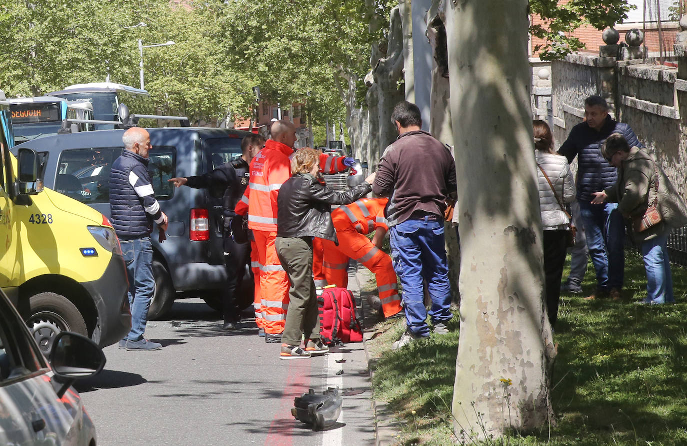 Fotografías del accidente en la avenida Padre Claret