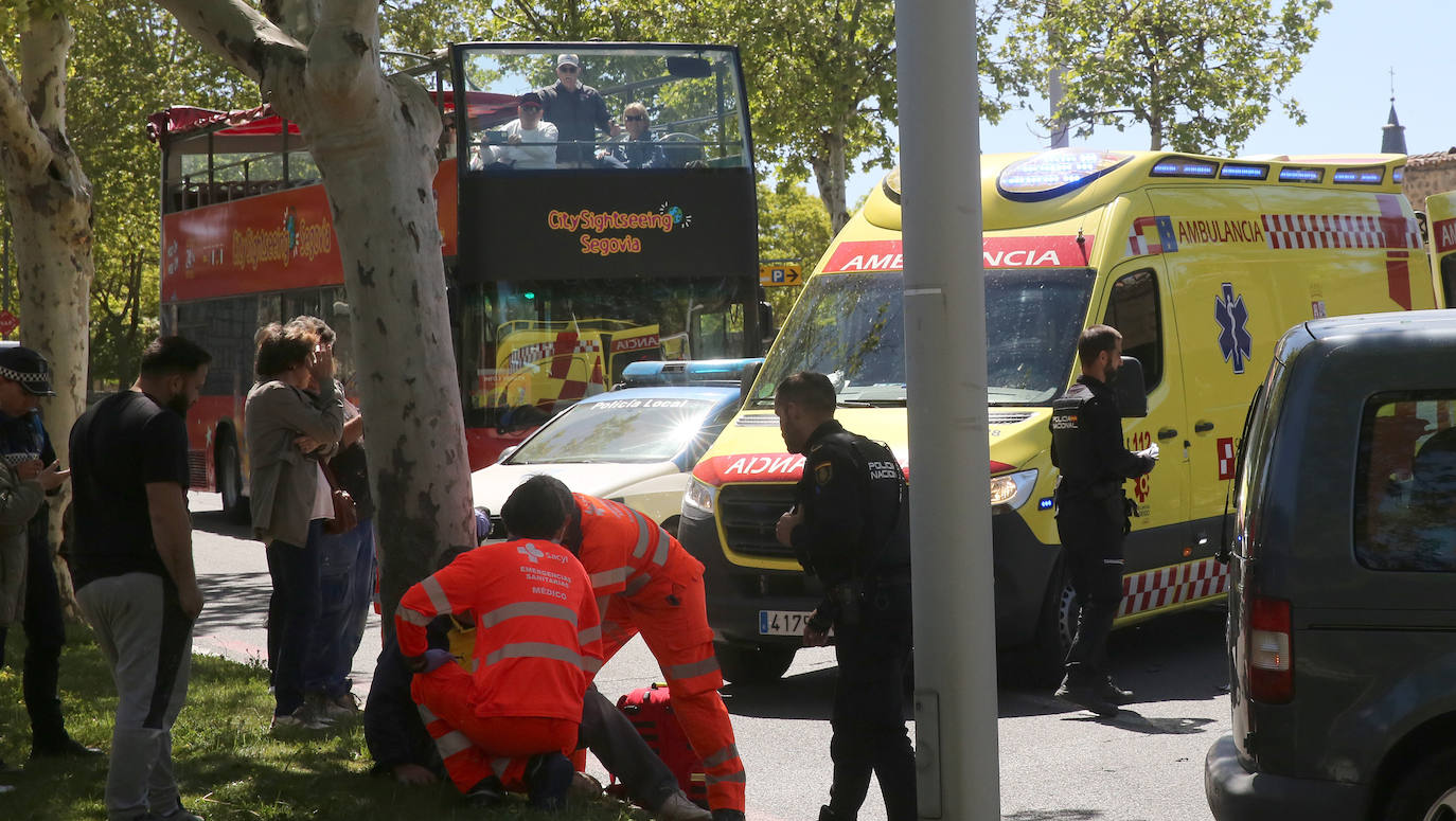 Fotografías del accidente en la avenida Padre Claret