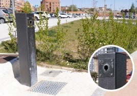 Fuente, sin grifo, en el nuevo parque del barrio de los cuarteles.