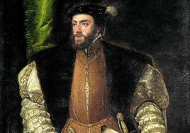 Carlos I de España retratado por Tiziano, 1532-1533.