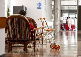 Una usuaria en un centro residencial de Valladolid, en una imagen de archivo.