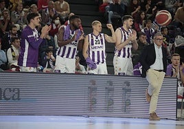 García-Abril, Nwogbo, Kovacevic, Jaime Fernández y Paco García, en el partido de ida ante el Betis.