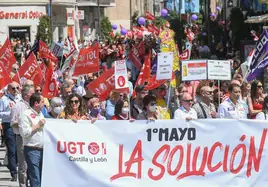Imagen de archivo de una manifestación del Primero de Mayo en Valladolid.