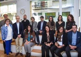 Representantes de Alimerka y de las cuatro juntas provinciales de la AECC.