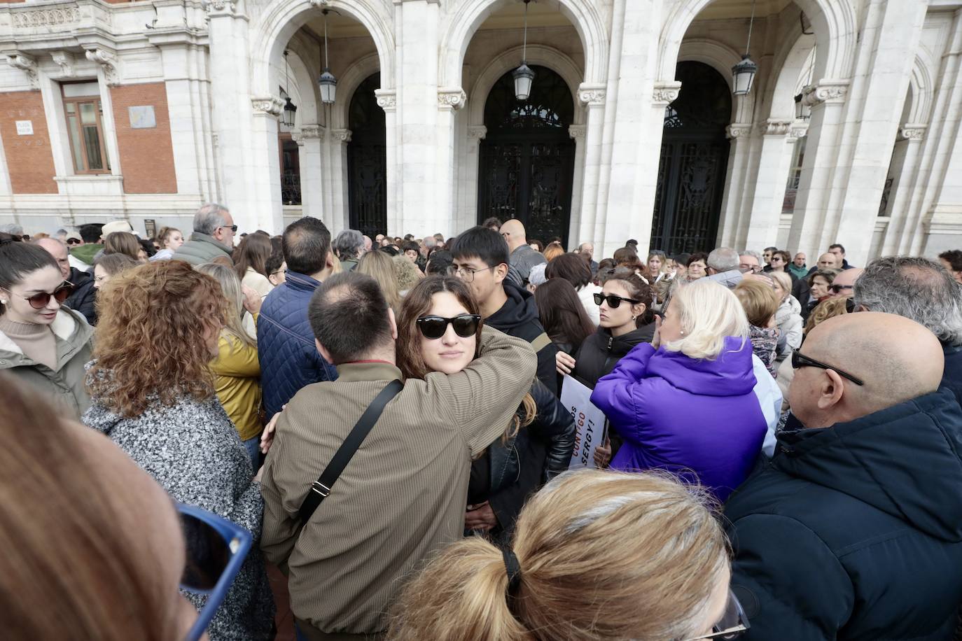 El homenaje a Sergio Delgado en la Plaza Mayor, en imágenes