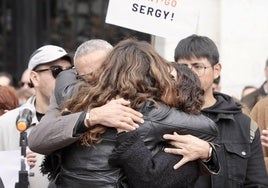 El homenaje a Sergio Delgado en la Plaza Mayor, en imágenes