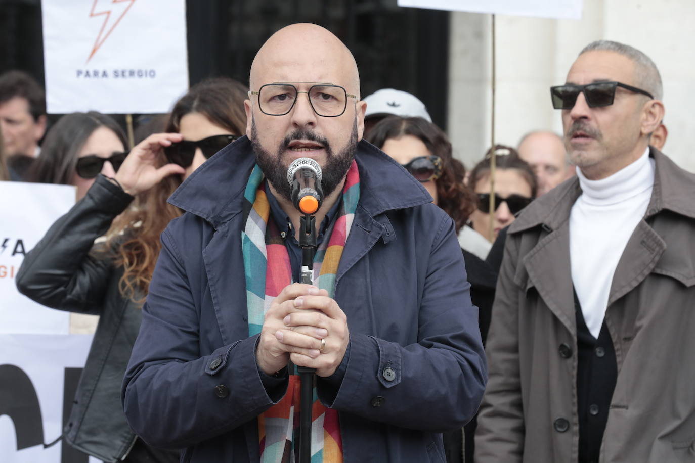 El homenaje a Sergio Delgado en la Plaza Mayor, en imágenes