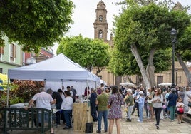 Varios cocineros invitados a Terrae sirvieron algunas de sus especialidades en la plaza Santiago, en Gáldar.