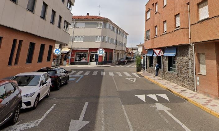 Calle del Pozo de Santovenia de Pisuerga, donde se ha producido el atropello.